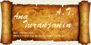 Ana Turanjanin vizit kartica